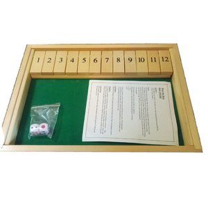 12 Number Shut the Box Wooden Pub Game Hawthorne Direct LLC